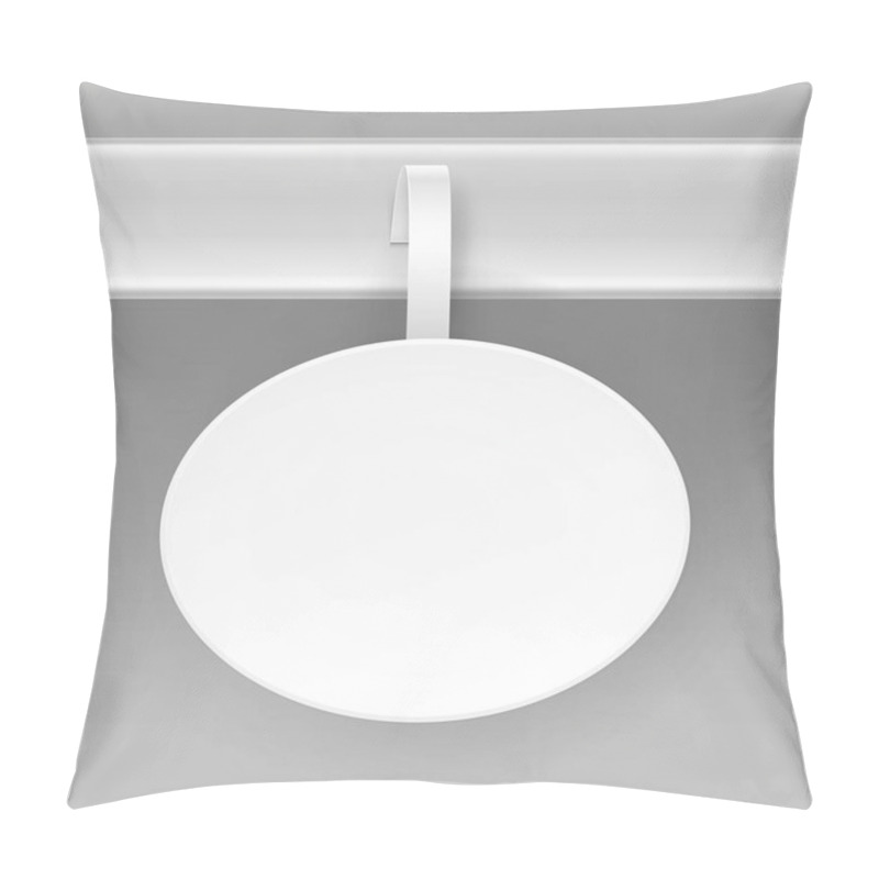 Personality  Vector Blank White Round Oval Papper Plastic Advertising Price Wobbler Isolated On Background Pillow Covers