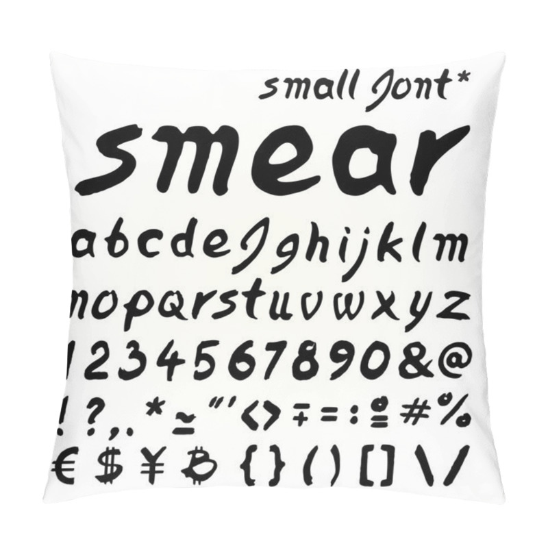 Personality  Small Letters Smear Hand Painted Font Pillow Covers