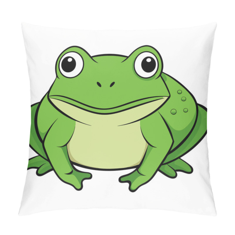 Personality  Cute Cartoon Frog. Animal In Flat Style. Vector Illustration Pillow Covers