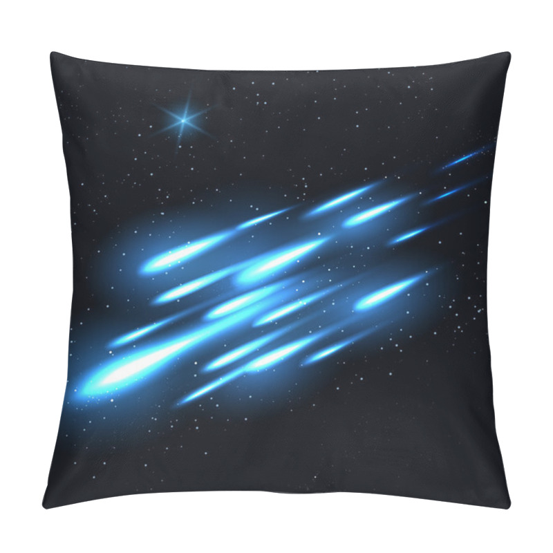 Personality  Starry Night Sky Falling Stars Background Pillow Covers