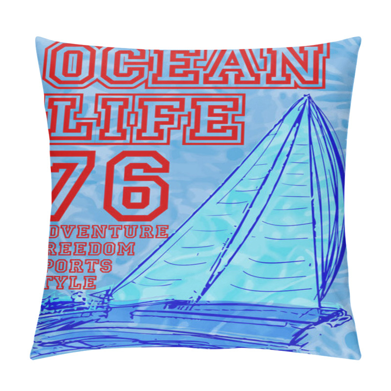 Personality  Summer Travel Design - Sail Boat Pillow Covers