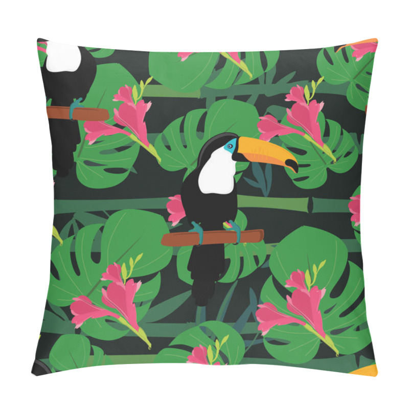 Personality  Tropical Pattern Bird Pillow Covers