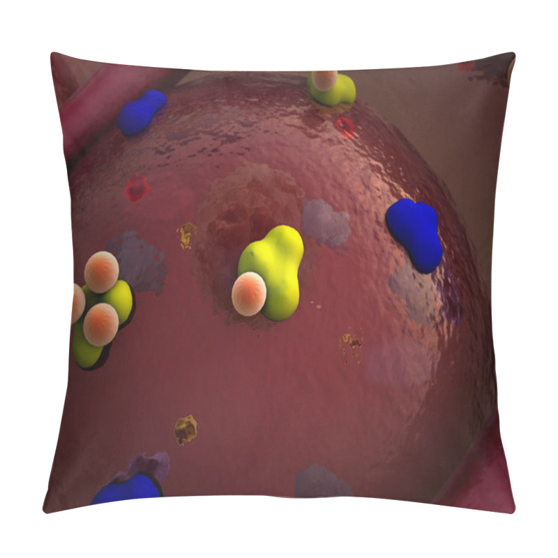 Personality  Receptors, Cell Pillow Covers