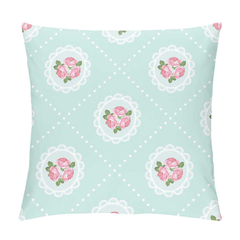 Personality  Shabby Chic Rose Seamless Pattern Background Pillow Covers