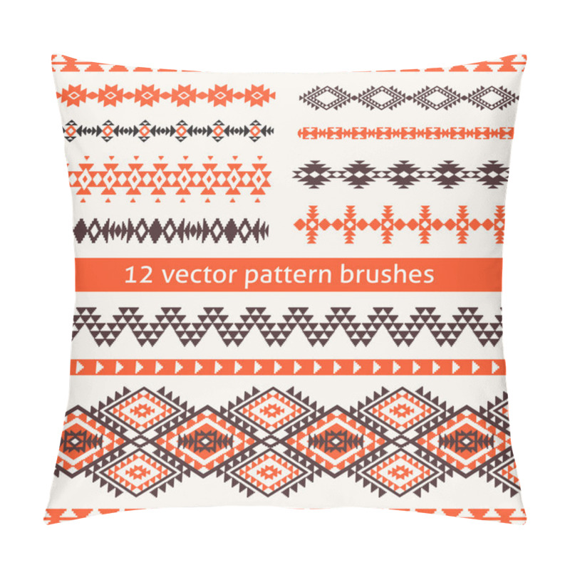 Personality  Set Of Ethnic Navajo Style Vector Pattern Brushes Pillow Covers