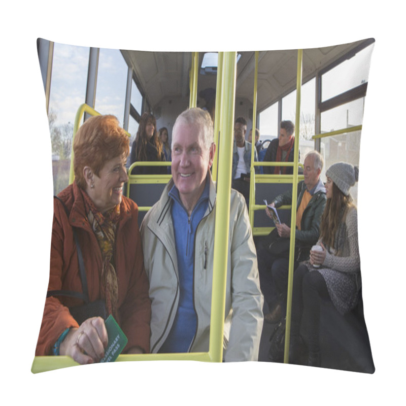 Personality  Senior Couple On A Bus Pillow Covers