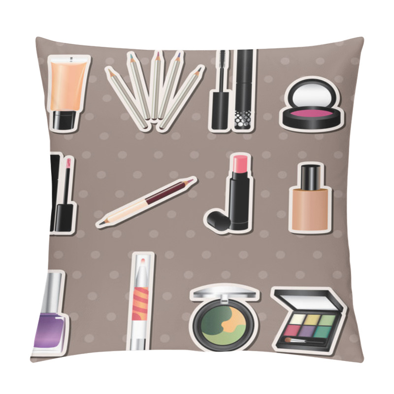 Personality  Cartoon Makeup Stickers Pillow Covers