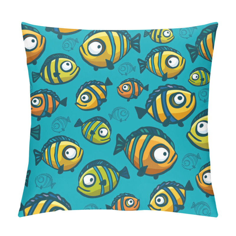 Personality  Fish Wallpaper - Seamless Pattern Pillow Covers