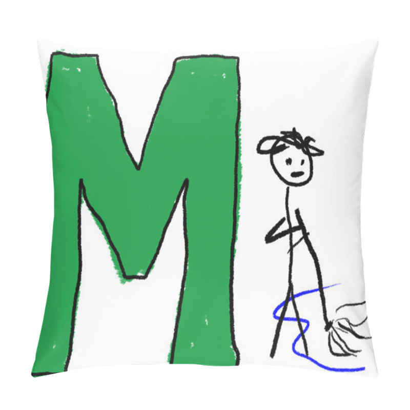 Personality  Letter M Pillow Covers