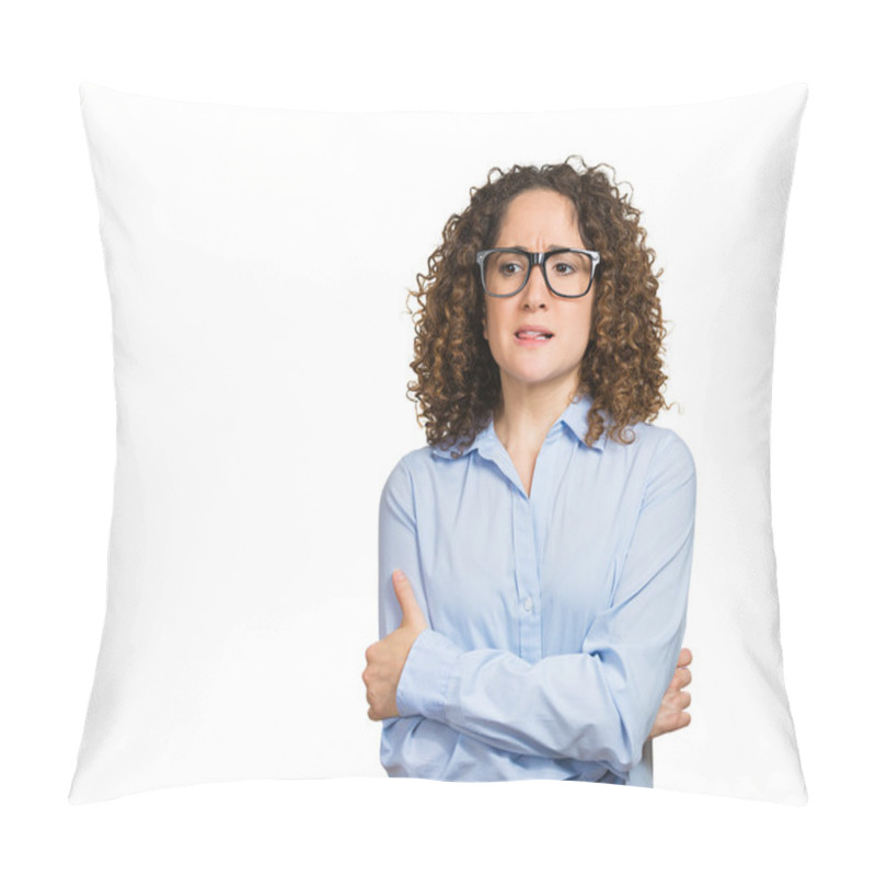 Personality  Nervous Concerned Woman Pillow Covers