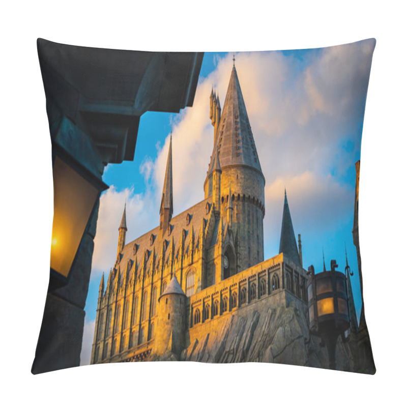 Personality  Hogwarts Castle School In Harry Potter Theme Movie At Universal Studios In Osaka, Japan. Pillow Covers