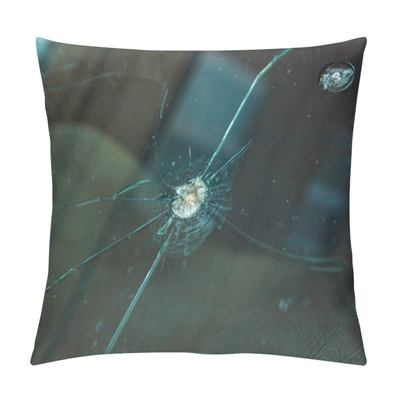 Personality  Close Up Of A Cracked Window Pillow Covers