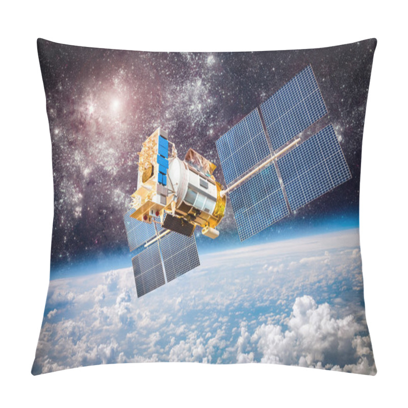 Personality  Space Satellite Over The Planet Earth Pillow Covers