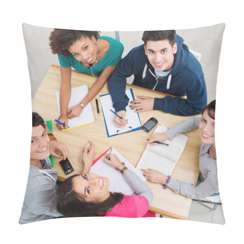 Personality  Happy Friends Studying Together Pillow Covers