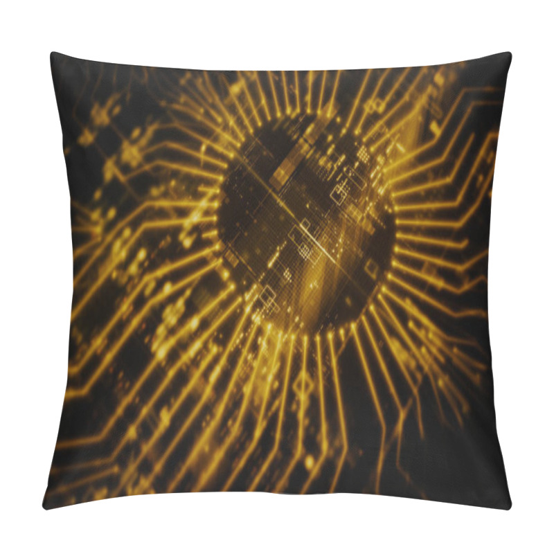 Personality  Futuristic Digital Background Highlighting Advanced Cryptocurrency And Encryption Technology, Featuring Blockchain Networks And Secure Cryptographic Systems : Tether Pillow Covers