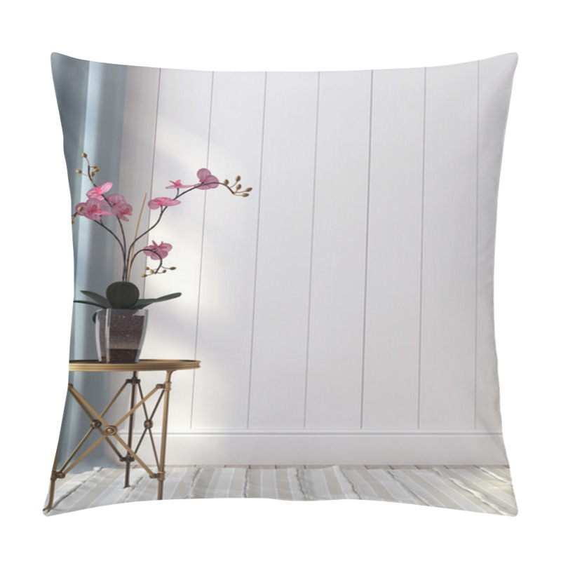 Personality  Orchid On A Golden Table Pillow Covers