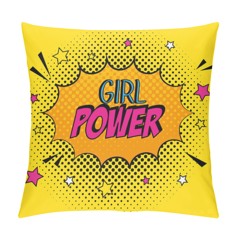 Personality  Pop Art Star With Girl Power Message Pillow Covers