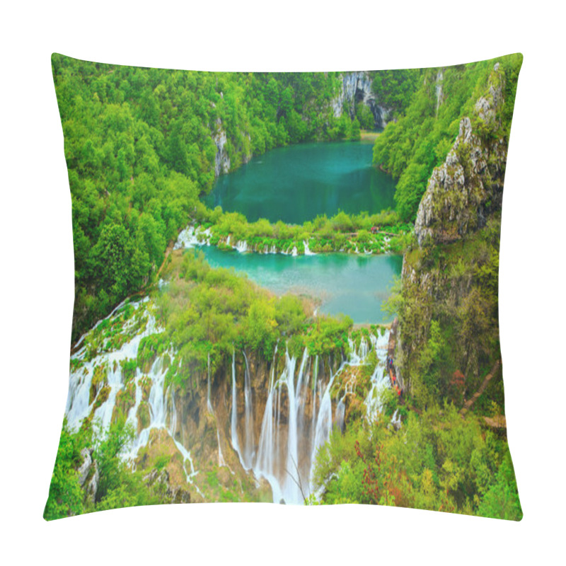 Personality  Waterfalls In Plitvice National Park Pillow Covers