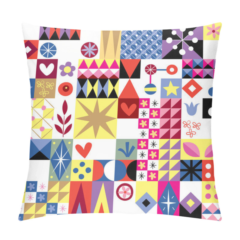 Personality  Hearts, Stars And Flowers Pattern Pillow Covers