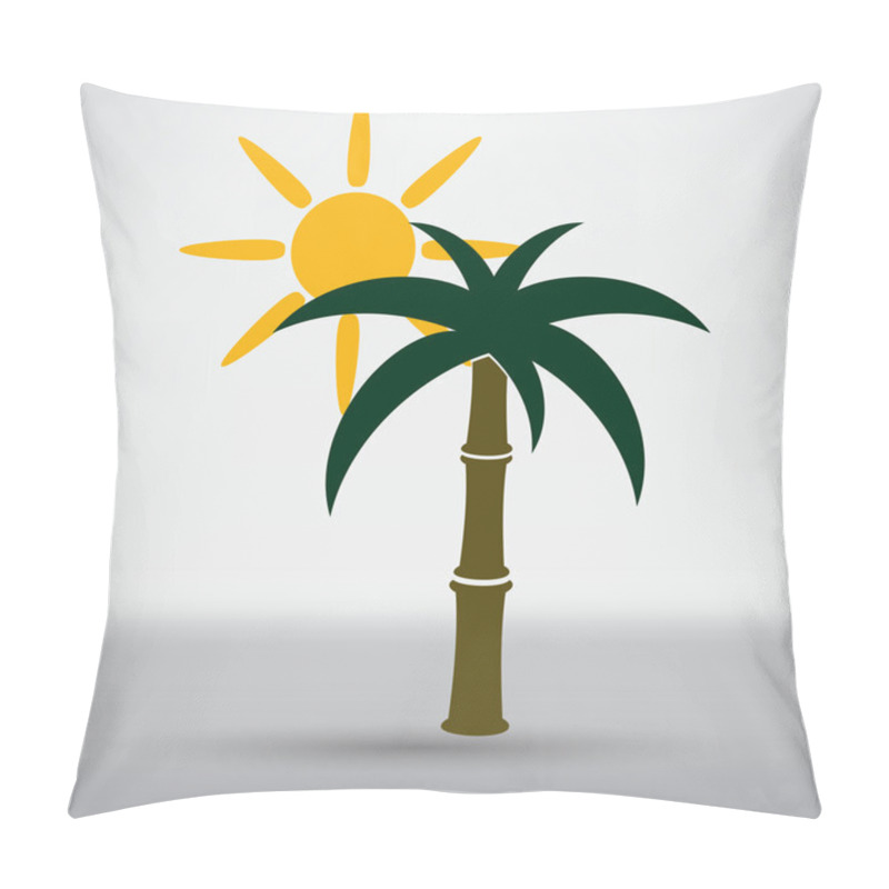 Personality  Palm Tree, Travel Icon Pillow Covers