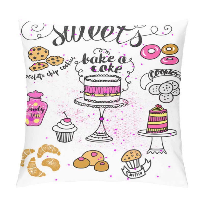 Personality  Doodle Sweets Pillow Covers