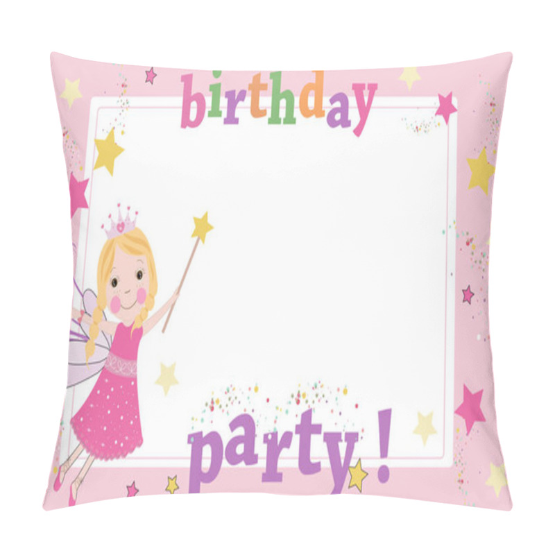 Personality  Birthday Party Photography Frame. Fairy Birthday Theme. Happy Birthday Greeting Card Pillow Covers