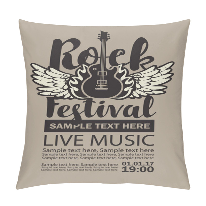 Personality  Vector Billboard For Rock Festival Live Music Pillow Covers