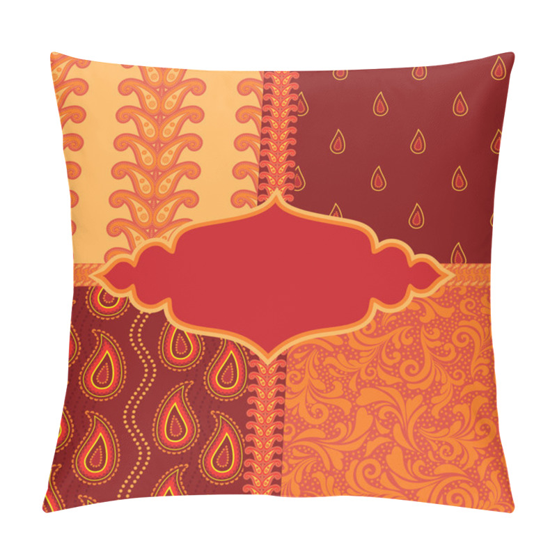 Personality  Set Of Ornamental Paisley Patterns Pillow Covers