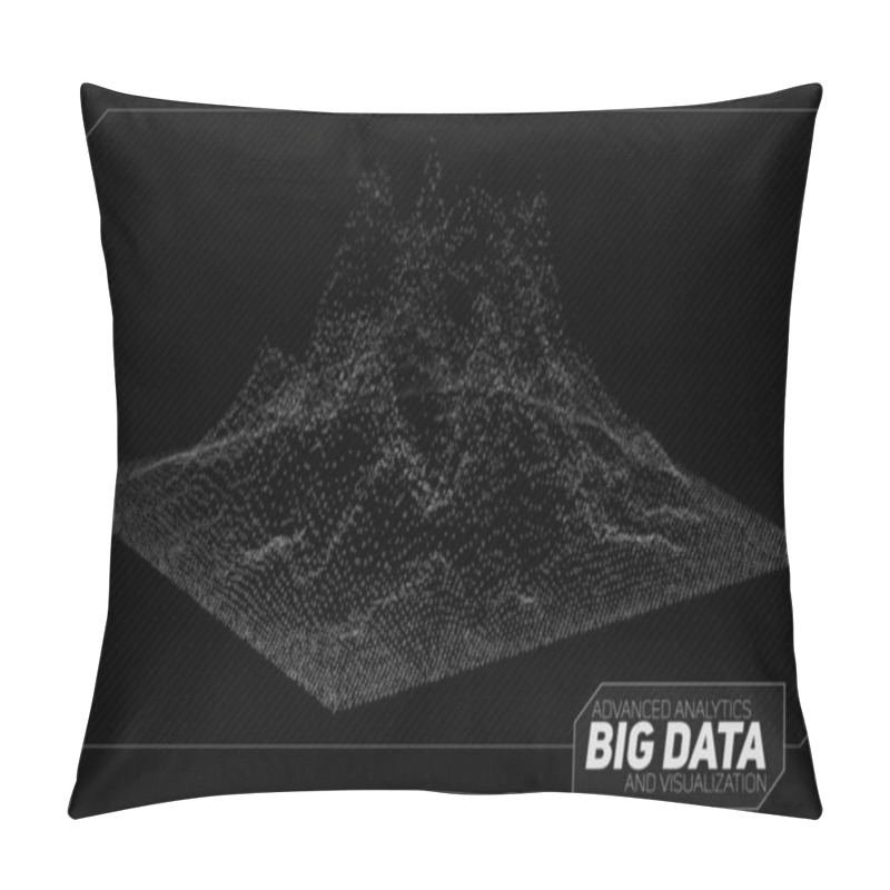 Personality  Vector Abstract 3D Big Data Visualization. Futuristic Infographics Aesthetic Design. Visual Information Complexity. Intricate Data Threads Graphic. Social Network Or Business Analytics Representation Pillow Covers