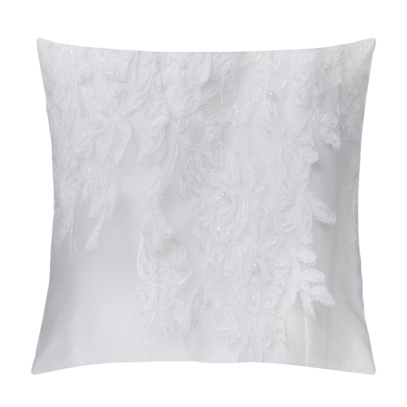 Personality  Details Of The Bride Dress Fabric And Beautiful Embroidery Weddi Pillow Covers