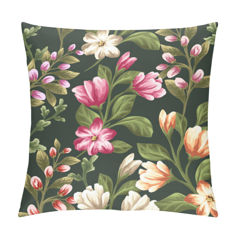 Personality  Seamless Pattern With Beautiful Flowers Pillow Covers