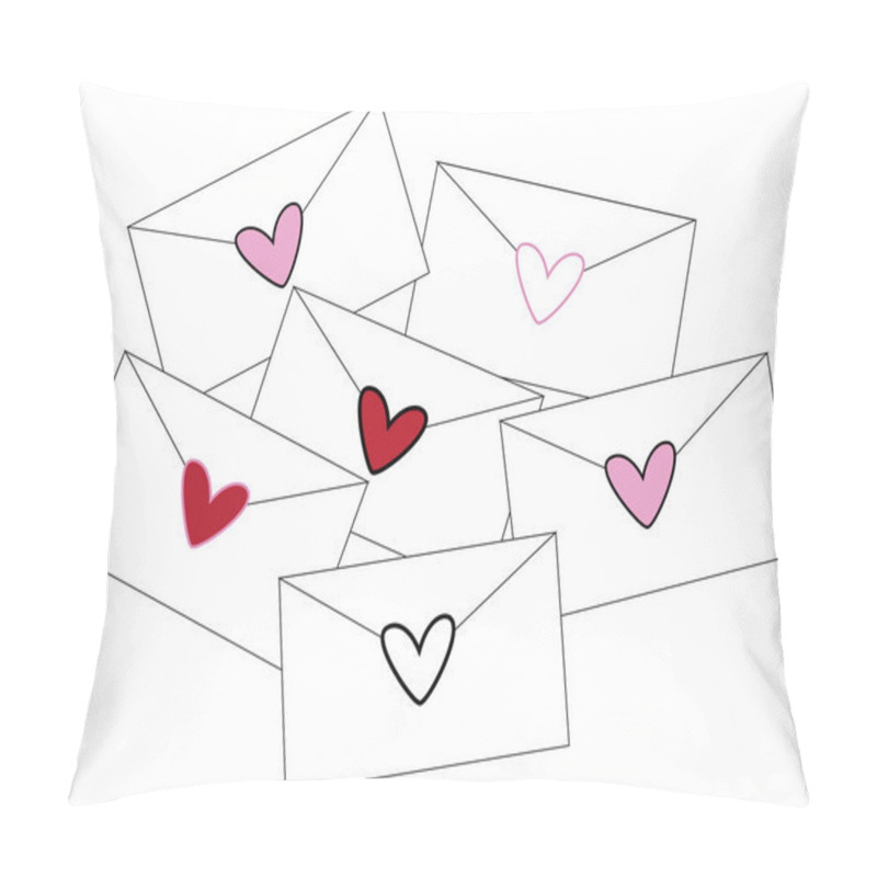 Personality  Happy Valentines Love Letters Pillow Covers