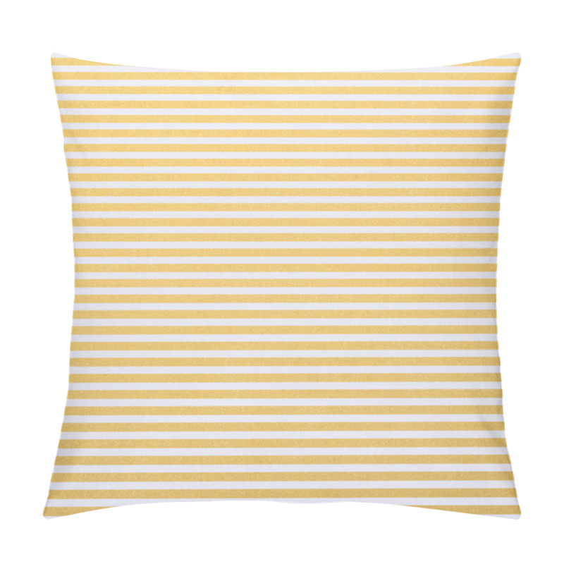 Personality  Yellow And White Horizontal Lines Wrapper Design Pillow Covers