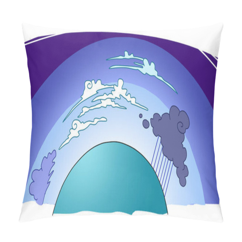 Personality  Planet Earth And The Atmosphere Around It Pillow Covers