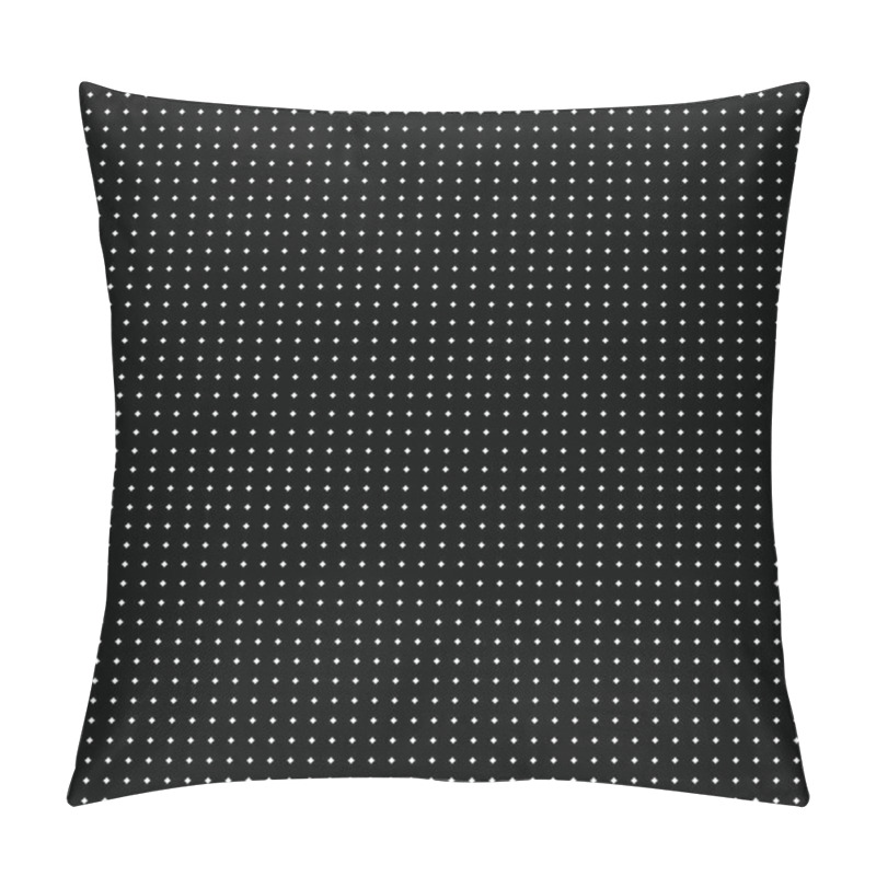 Personality  Black White Geometric Polka Dot Seamless Vector Pattern. Monochromatic Simple Halftone Background. Monochrome Decorative Dotted Wallpaper. Halftones Effect Modern Minimal Repeating Texture. Bold Medium Regular Small Tiny Dark Symmetric Straight Pillow Covers