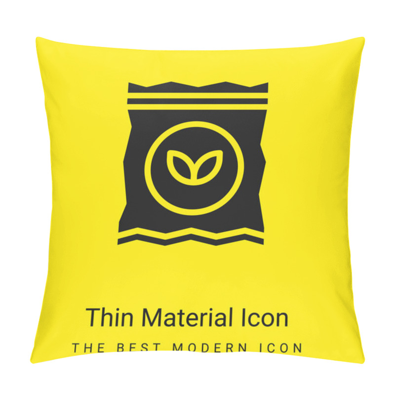 Personality  Bag Minimal Bright Yellow Material Icon Pillow Covers