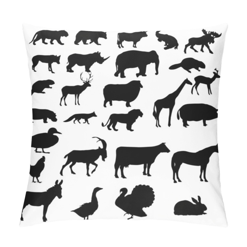 Personality   Set Of Animals Silhouette Pillow Covers