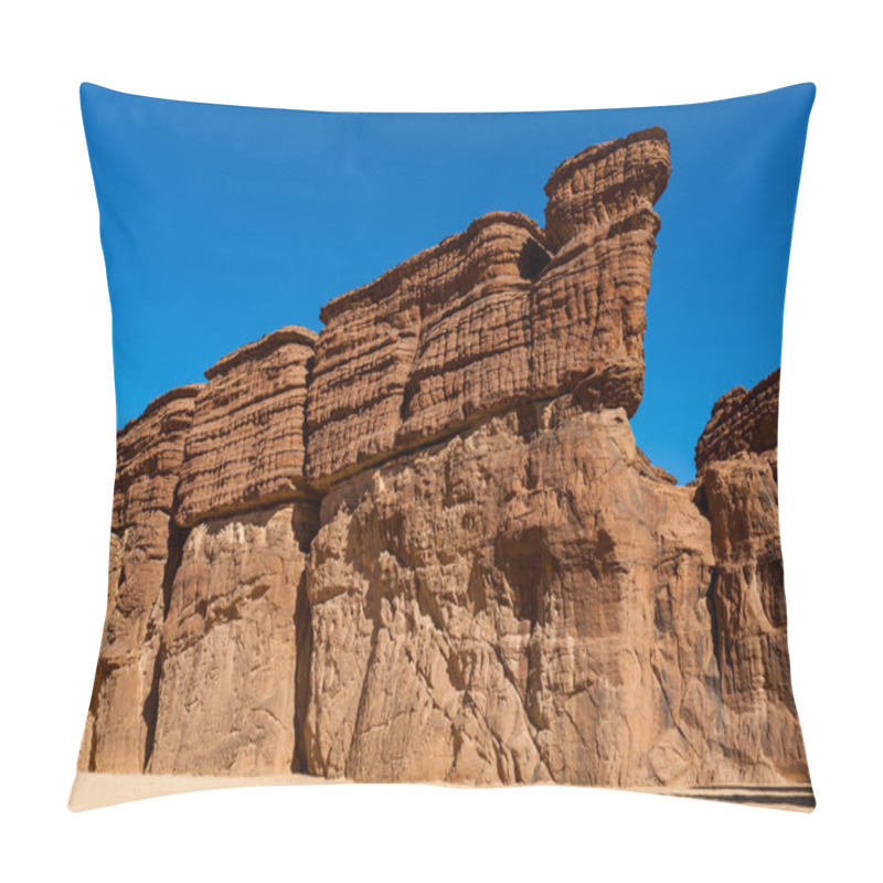 Personality  Labyrithe Of Rock Formation Called D'Oyo In Ennedi Plateau On Sahara Dessert, Chad, Africa. Pillow Covers