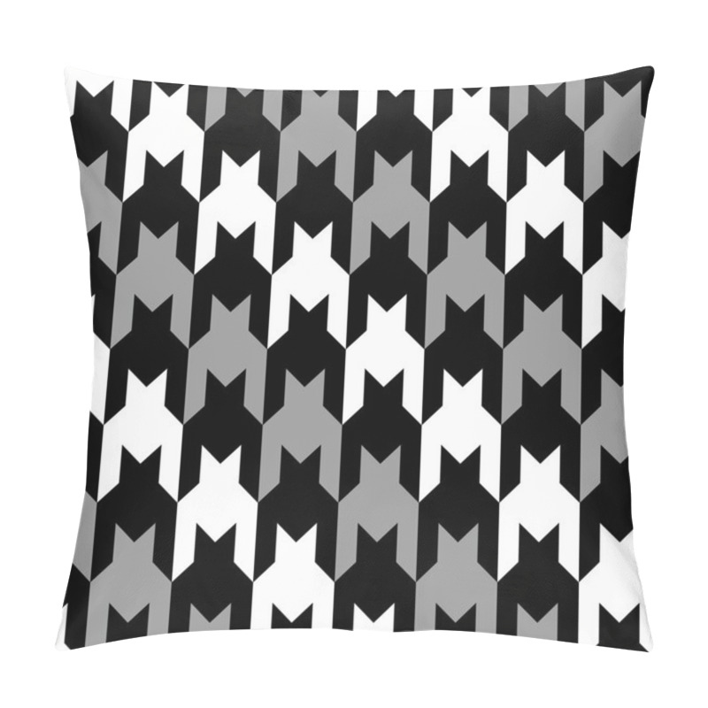 Personality  Diagonal Houndstooth In Grey Pillow Covers