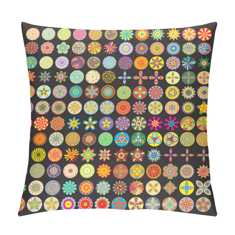 Personality  Set Of Flowers Icon Pillow Covers