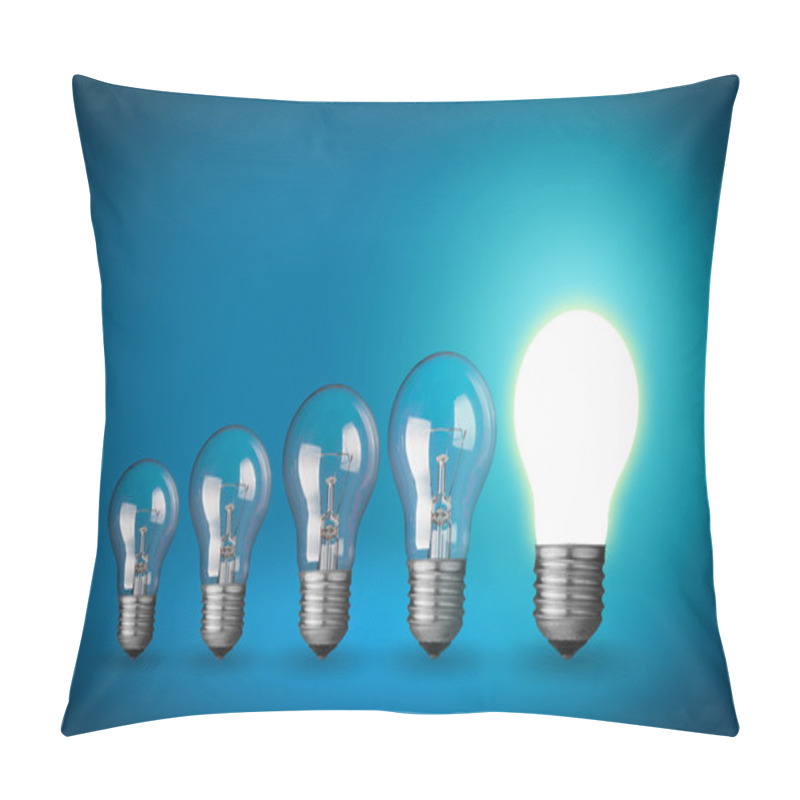 Personality  Row Of Light Bulbs Pillow Covers