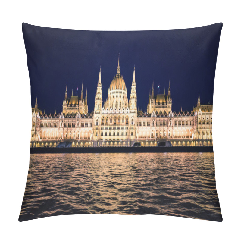 Personality  Night View On The National Hungarian Parliament Pillow Covers