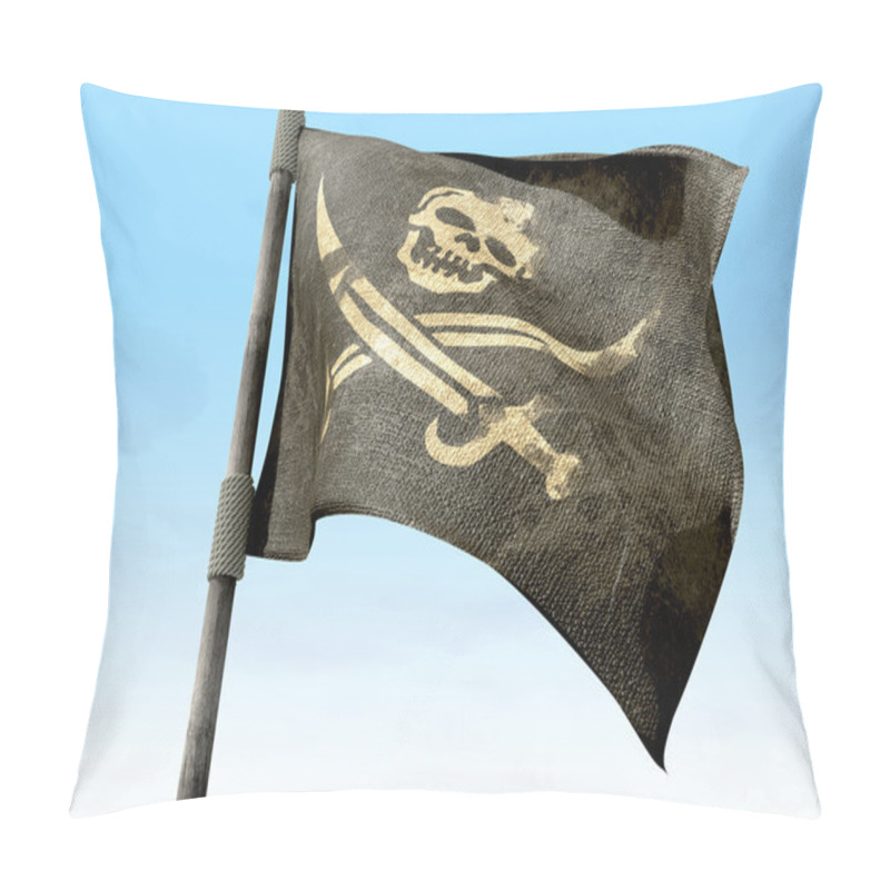 Personality  Jolly Roger Pirate Flag Closeup Pillow Covers