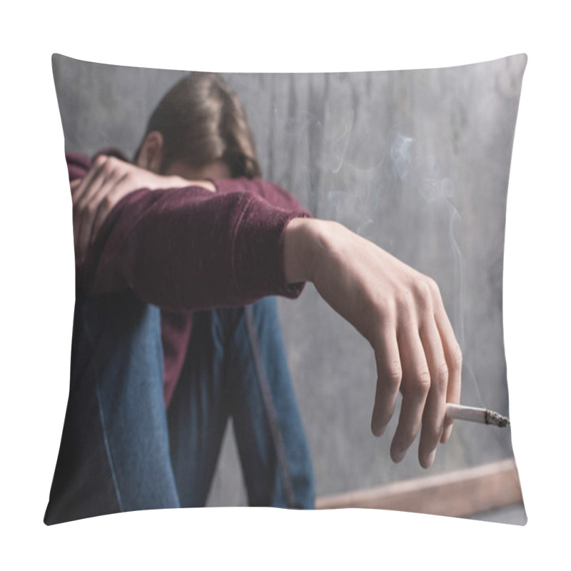 Personality  Depressed Teenage Boy  Pillow Covers