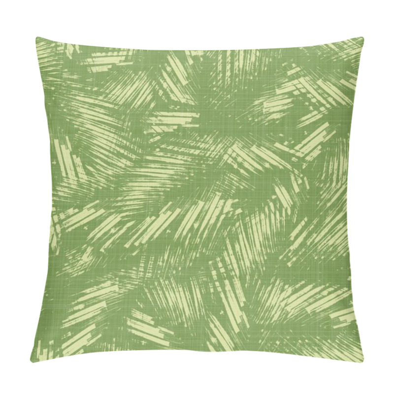 Personality  Bright Line Green Tropical Leaves Seamless Pattern Pillow Covers