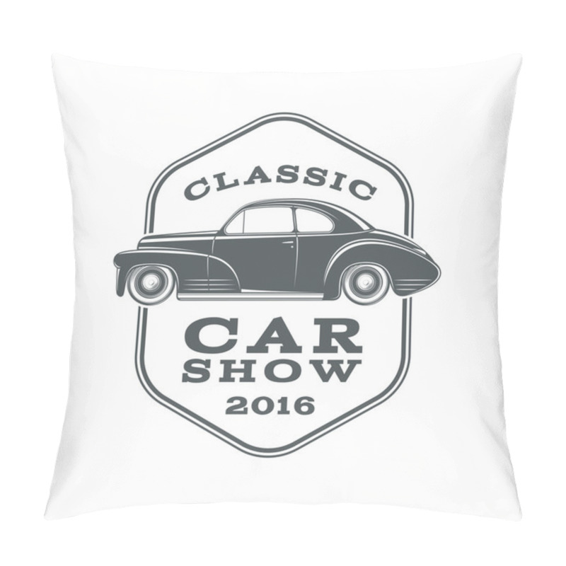 Personality  Classic Car Show Label Template. Pillow Covers