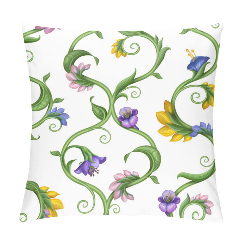 Personality  Natural Border Set With Exotic Flowers And Leaves Pillow Covers