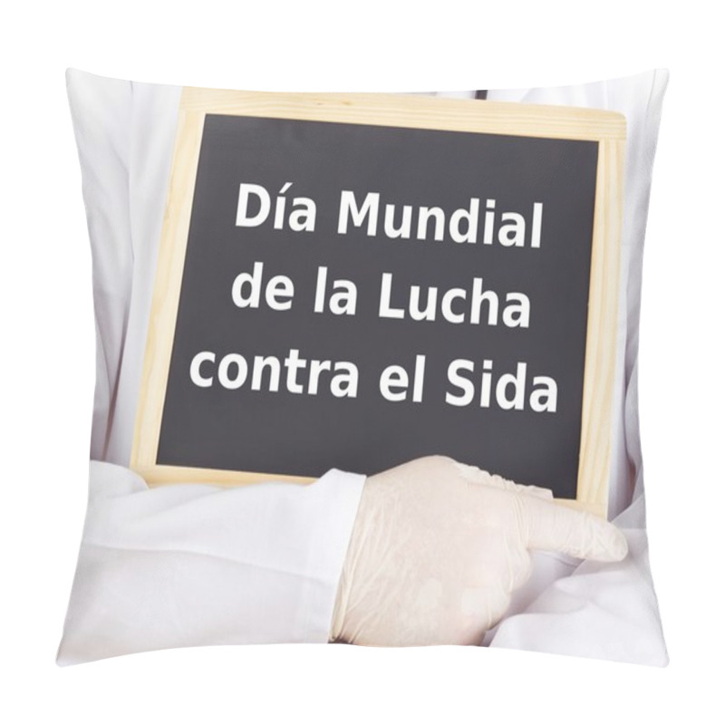 Personality  Blackboard : World AIDS Day : Spanish Language Pillow Covers