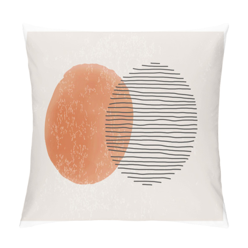 Personality  Trendy Abstract Creative Minimal Artistic Hand Painted Composition Pillow Covers