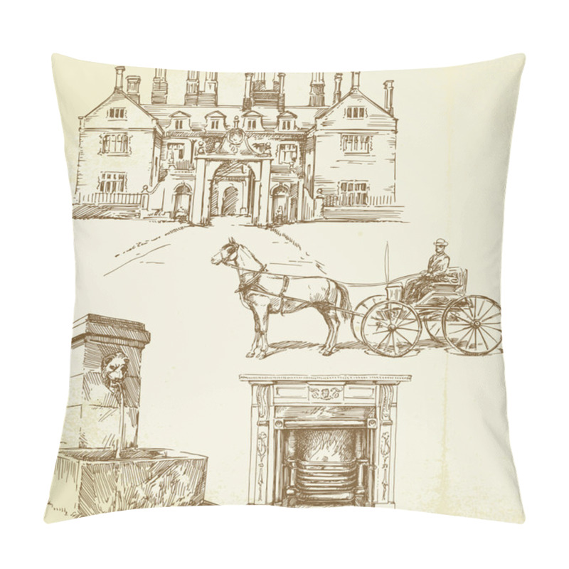 Personality  Victorian England - Hand Drawn Set Pillow Covers